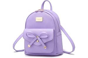 I IHAYNER Girls Bowknot Cute Leather Backpack Mini Backpack Purse for Women