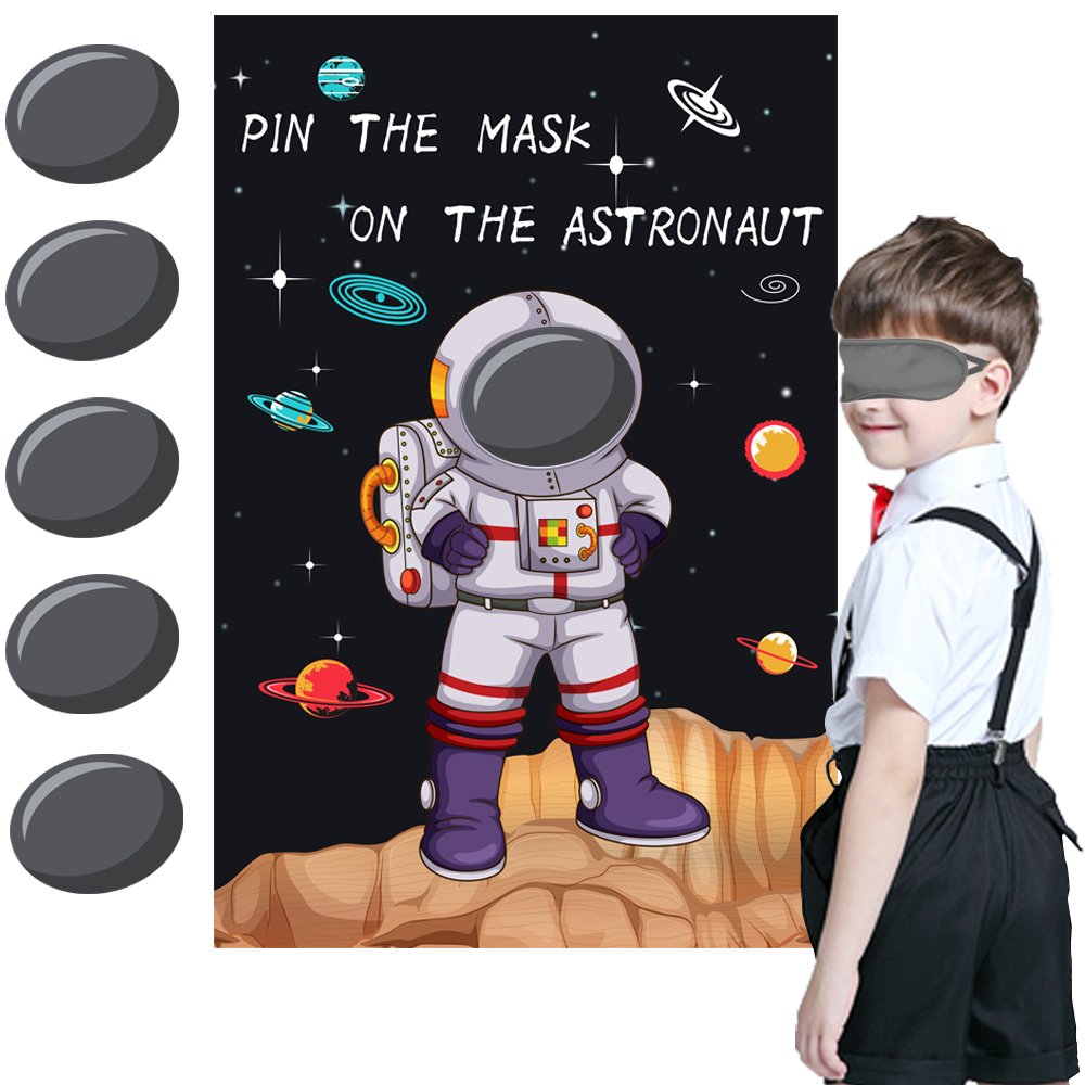 Pin The Mask On The Astronaut Game Kids Solar System Outer Space