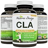 Pure And Natural Conjugated Linoleic Acid Weight Loss Pills - CLA Supplement - Lower Cholesterol & Triglycerides - Burn Belly Fat - Weight Loss Pills For Women + Men - Metabolism Boosters