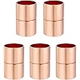 ZOWZEA Straight Coupling Copper Fittings 5/8 Inch Copper Pipe Welding Joint Connector Adapter For HVAC Air Conditioning