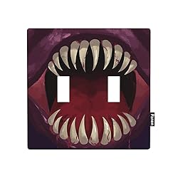 Pznen Big Monster Teeth Double Toggle Switch Covers