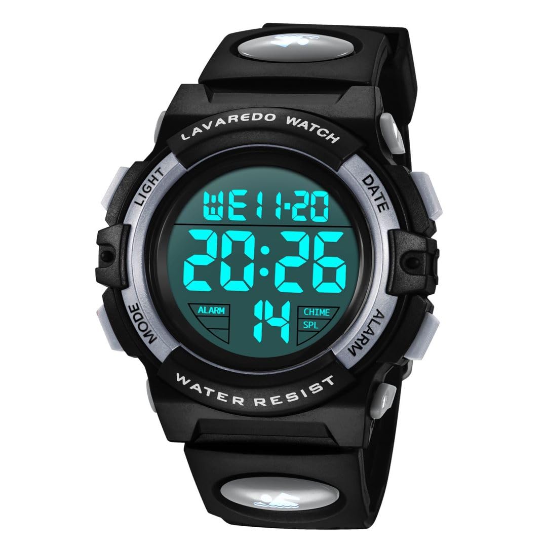 BEN NEVIS Kids Watch,Boys Watch for 6-15 Year Old Boys,Digital Sport Outdoor Multifunctional Chronograph LED 50 M Waterproof Alarm Calendar Watch for Children with Silicone Band