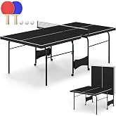Zevemomo Table Tennis Table | Ping Pong Table Game Set with Detachable Net, 2 Paddles and 3 Balls, Playback Mode