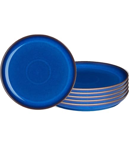 ○Blue dish○３１×２３○ALUMINIA・ Cop◇希少◇ Amazon.com | Denby - Imperial Blue Coupe Salad Plates Set of 6
