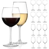 Libbey Vineyard Reserve Wine Glass Set of 12, Red and White Clear Wine Glasses, Merlot, Bordeaux, Chardonnay Gifts, Lead-Free Stemware Glasses