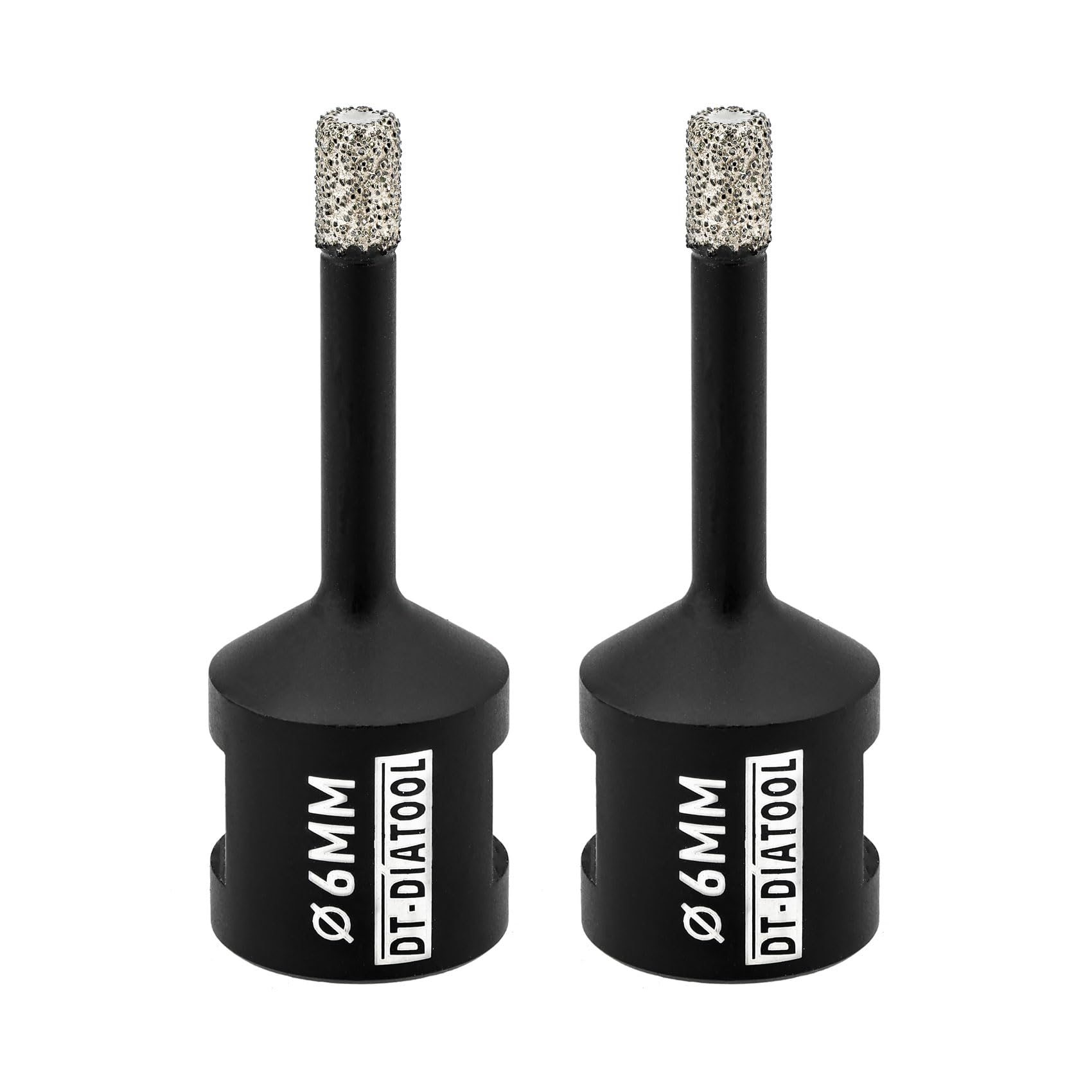 DT-DIATOOL Diamond Drill Bit 2PCS 6mm Hole Saw for Dry Drilling Tile Porcelain Marble Ceramic Granite