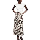 Floerns Women's Cow Print Maxi Skirt Trendy Casual Fall Outfit Graphic Long Skirts