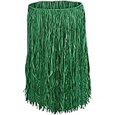 Beistle Adult Raffia Hula Skirt Party Supplies, 31" W x 28" L, Green