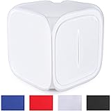 Neewer 36x36 inch/90x90 cm Photo Studio Shooting Tent Light Cube Diffusion Soft Box Kit with 4 Colors Backdrops (Red Dark Blue Black White) for Photography