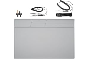 VOTCT Anti Static Mat with ESD Wrist and Ground Wire,ESD Silicone Soldering Mat Heat Resistant 932℉ for Electronic Products, iPhone, iPad, iMac, Laptops, Computers, PC Buildings, 20 * 13.5 in