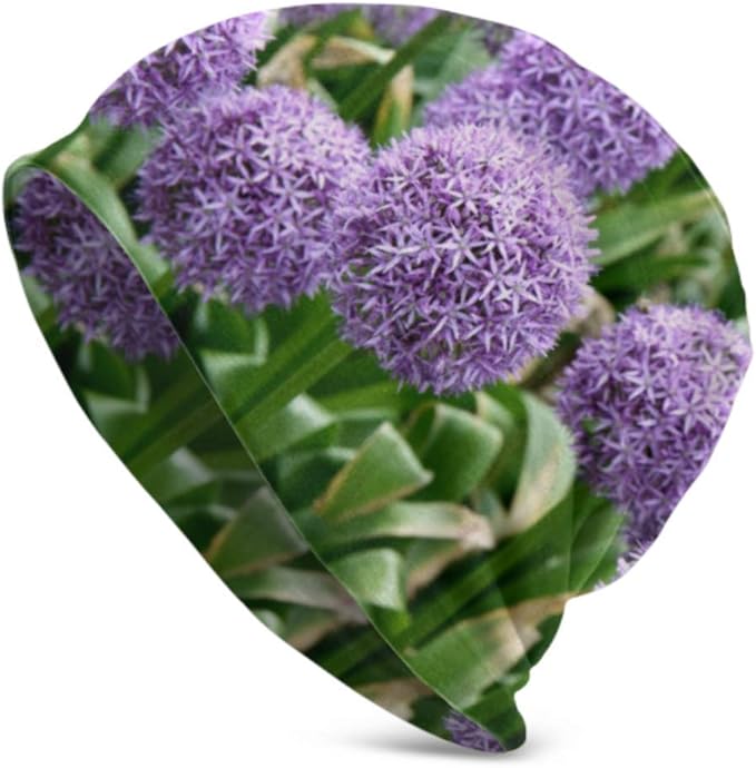 Giant Onion Flower Blooming Unisex Skull Cap Boy Knit Beanie Mens Skull