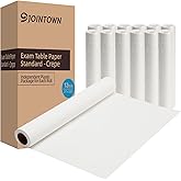 Jointown Exam Table Paper, Crepe Table Paper 21 in X 125 ft, Case of 12 Rolls-Barrier Protection-Independent Plastic Package-Hygienic, Disposable, Reliable For Medical, Exam And Chiropractic Tables