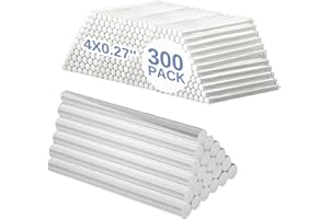 KMLYDGS 300-Count Mini Hot Glue Sticks Bulk - 4" x 0.27" Small Glue Sticks for Most Hot Glue Guns | DIY Craft Projects, Sealing, Quick Repairs