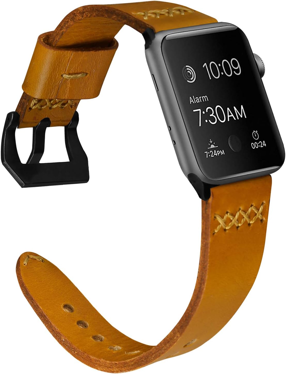 Jobese Compatible with Apple Watch Band 42mm/44mm, Classic Genuine Leather Straps Compatible with Apple Watch Series 5/4/3/2/1, Sports & Edition Wristbands