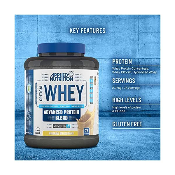 Applied-Nutrition-Critical-Whey-Protein-Powder-Shake-Gold-Muscle-Building-Supplement-with-Glutamine-High-Standard-Amino-Acids-BCAA-227kg-75-Servings-White-Chocolate-Raspberry Applied Nutrition Critical Whey Protein Powder 2kg - High Protein Powder, Protein Milkshake, Muscle Building Supplement…