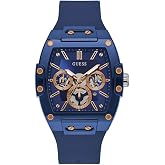 GUESS Men's GW0G Series| Analog Trend Watch| Polycarbonate Case| Silicone Bracelet | 50M Water Resistance