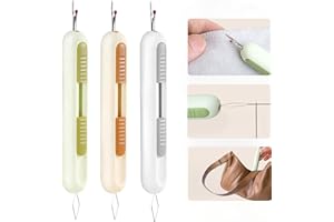TQLONKTE 3 Pack Dual Function Seam Ripper and Needle Threader Compact Design Needle Threaders for Hand Sewing Threaders for Sewing Perfect for Easy Stitch Removal and Threading Needles Efficient Seam Ripping