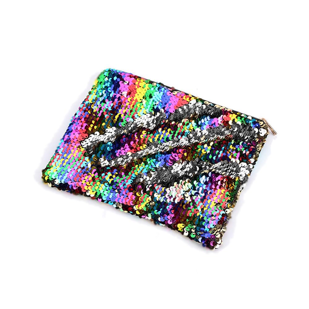 NIXNUT Sequin Pencil Case Pen Bag Holder Large Capacity with Glitters Office Organizer Storage Makeup Bag for Students Girls