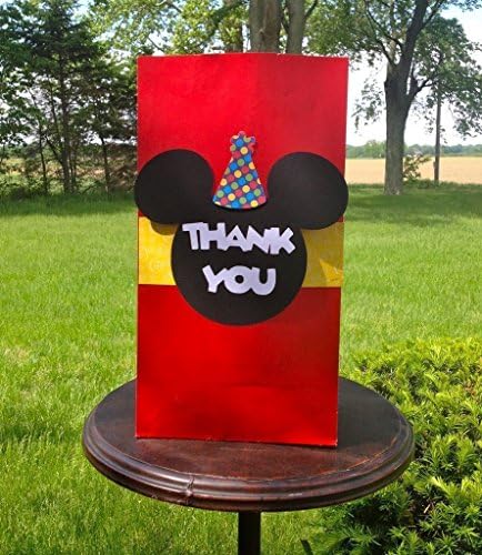 Mickey With Party Hat Party Favor Goodie Bag set of 10