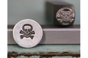 6mm Skull and Crossbones Metal Punch Design Stamp - Supply Guy - CH-35