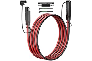 BATERIA POWER 10AWG 6FT SAE Extension Cable SAE to SAE Quick Disconnect Wire Battery Charger Extension SAE Connector with SAE Polarity Reverse Adapter for Solar Panel Trolling Motor Automotive RV