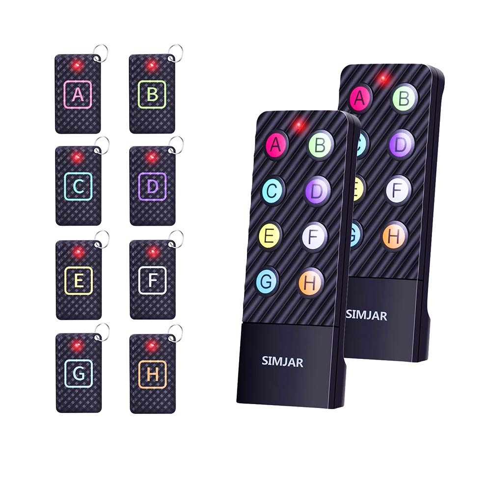 Simjar Key Locator with RF Transmitter and Extra Backup Lanyards Wireless Support Remote Control with Loud Beep Pet Tracker