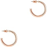 PAVOI 14K Gold Plated Hoop Earrings for Women - 2mm Thick Infinity Hoops - Lightweight Loop Earrings Set