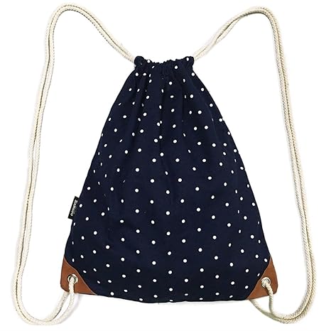 SAMGOO Segeltuch Sporttaschen Rucksack Gym Sack Turnbeutel Beutel Sportbeutel, Normallack Tupfen Drucken Beutel Turnbeutel Ta