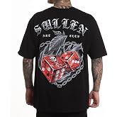 Sullen Men's Roll Em Up Bar Games Capsule Tattoo Lifestyle Graphic Premium 1 Ton Short Sleeve Tee Black