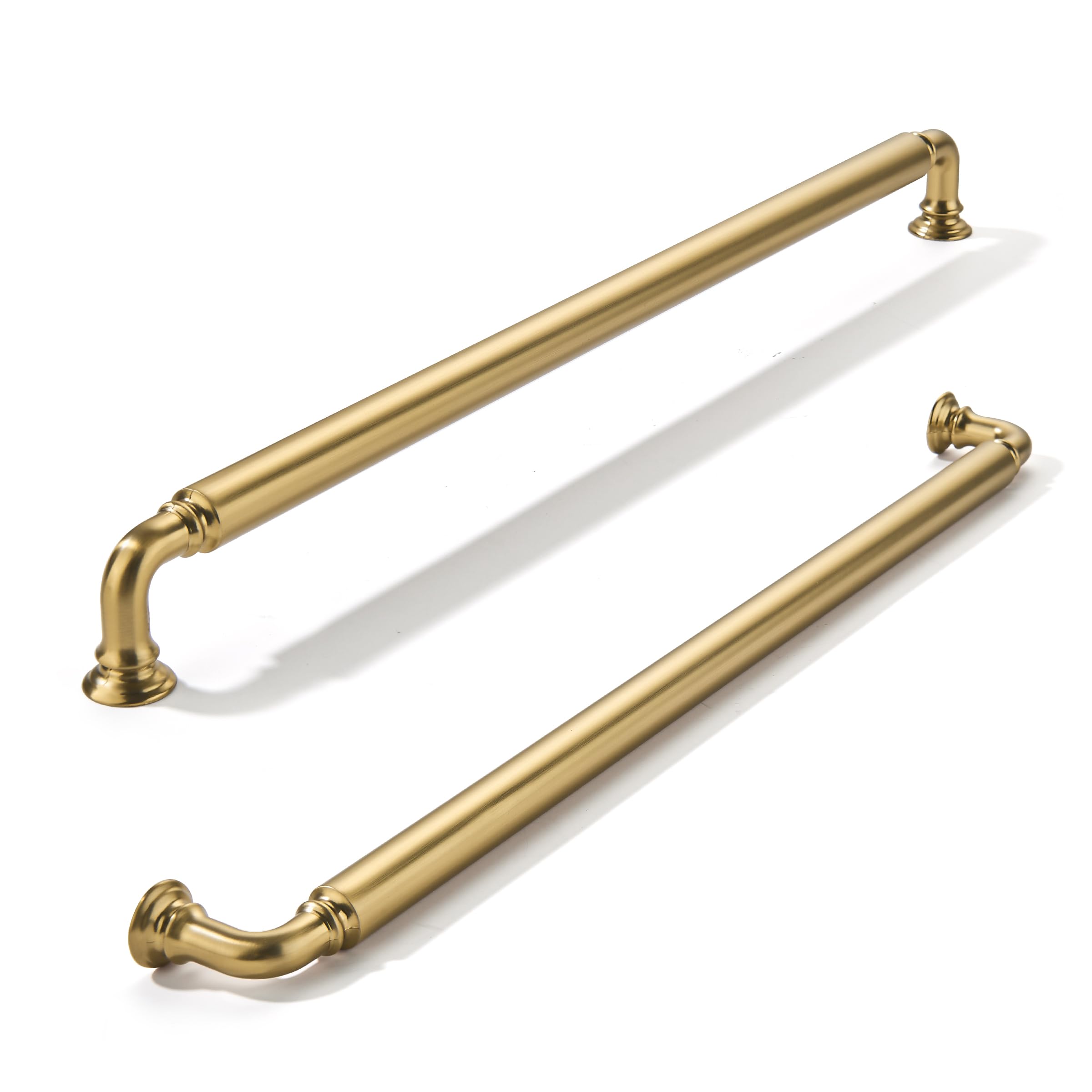 Photo 1 of khtumeware 2-Pack Champagne Bronze Heavy-Duty Solid Cabinet Pulls, 12 Inch(305mm) Hole Center, Satin Brass Drawer Pulls, Cabinet Hardware, Suitable for Kitchen Cabinets, Bathrooms and Dressers