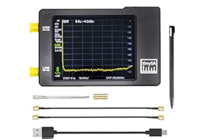 TinySA Spectrum Analyzer, Dearsee Portable Frequency Analyzer 100kHz to 960MHz MF/HF/VHF UHF Input, Signal Generator with 2.8 inch Touch Screen