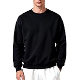 JIHUILAI Men's Crewneck Sweatshirt Plain Sweatshirts Athletic Workout Sweat Shirts Soft Long Sleeve Pullover Shirt