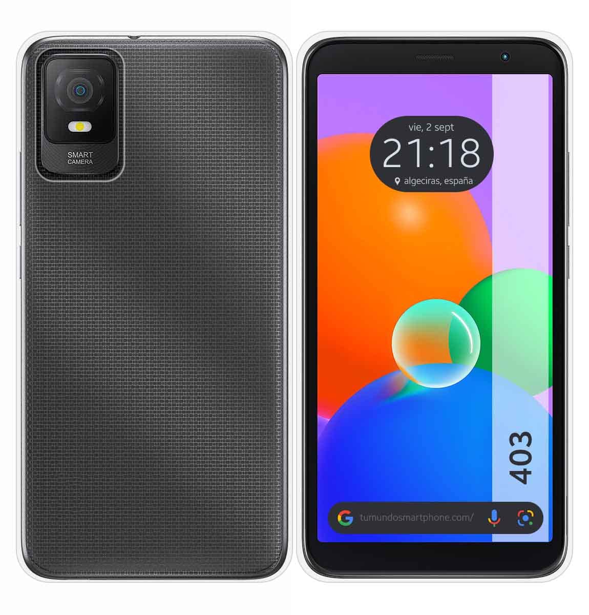 Tumundosmartphone Silicone Gel TPU Transparent Case for TCL 403