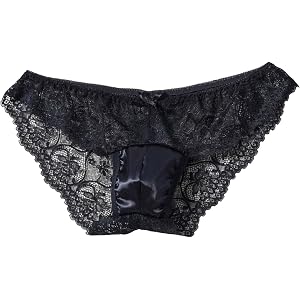 Men's Lace Bikini Briefs Sexy Low Rise Flat Pouch Transgender Underwear | Embroidered Breathable Daily Wear Underpants