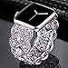 VIQIV Bling Bands Compatible with Apple Watch Ultra Band 38mm 40mm 41mm 42mm 44mm 45mm 49mm Iwatch Series SE 9 8 7 6 5 4 3 2 1, Diamond Rhinestone Stainless Steel Metal Bracelet Wristband Strap for