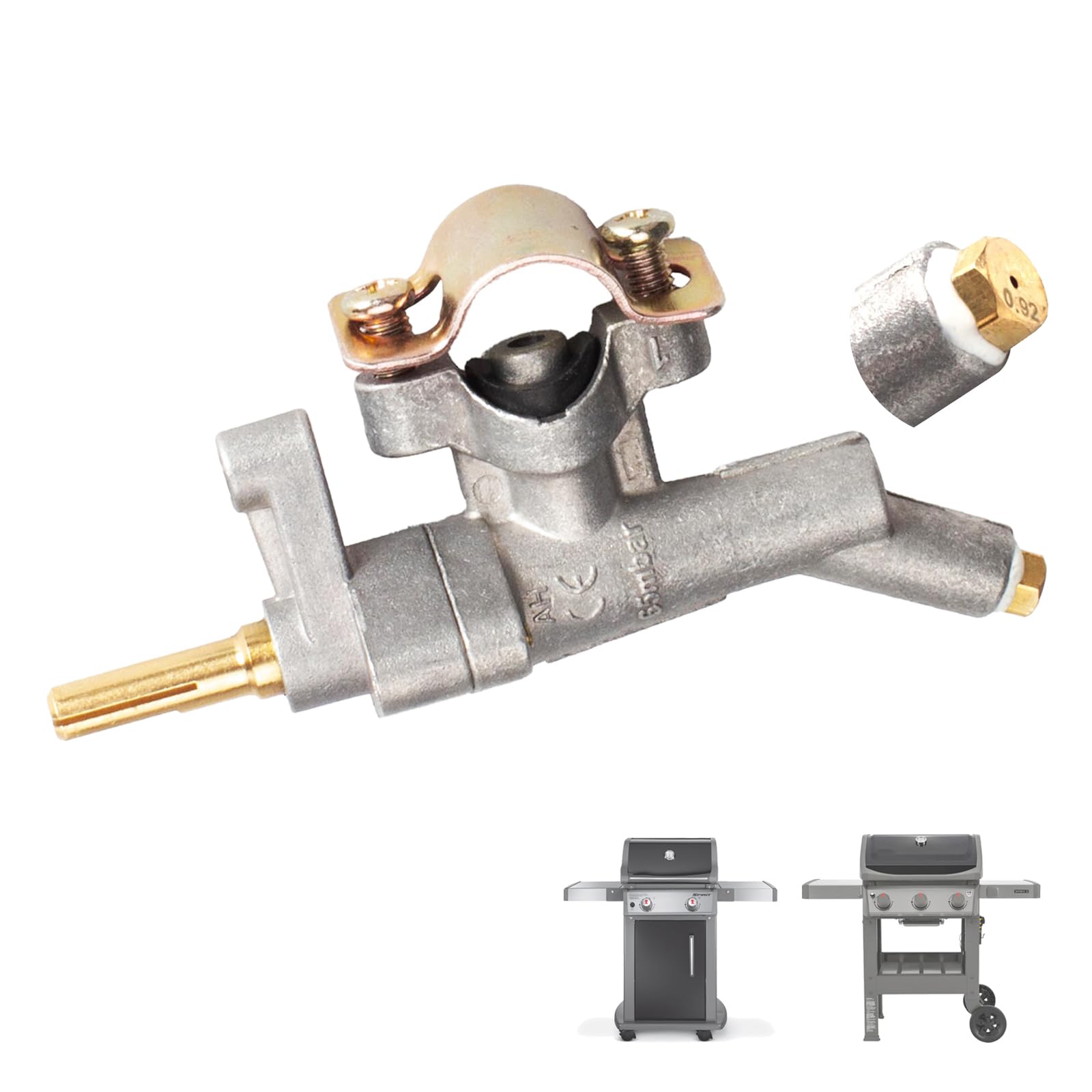 Photo 1 of Gas Grill Manifold Main Burner Control Valve for Weber Spirit E-210, E-310, E-315, Gas Grill Burner Valve for Weber Spirit(2013-Current) & Spirit II Grill Parts, Propane (LP)