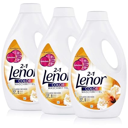 Lenor Colorwaschmittel Goldene Orchidee 935ml - Mit Farbschutz (3er Pack)