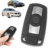 Boxonly Replacement Keyless Entry Remote Car Key Fob for 2006-2014 BMW 1 3 5 6 Series, X5, X6, M3, M5, M6, Z4 Models, FCC ID KR55WK49127, 315MHz, 3-Button Design with Door Key, 46 Chip