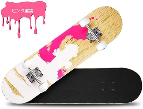 Amazon Co Jp ミニクルーザースケートボードメープルウッドデッキロングボード 4輪スケボーコンプリートボード子供 男の子 女の子 初心者向け スポーツ アウトドア