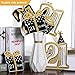 Blulu Birthday Party Decoration Set Golden Birthday Party Centerpiece Sticks Glitter Table Toppers Party Supplies, 24 Pieces (21th Birthday)