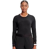 Cherokee Infinity Womens Long Sleeve Underscrub Top, Round Neck, Thumbholes, Moisture-Wicking 360° Stretch - IN640