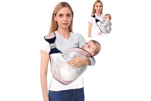 MIAO PAW Baby Sling Carrier,Baby Carrier Newborn to Toddler, Adjustable Mesh Breathable Carrier, Infant Hip Seat Carrier for Toddler Sling, Nursing Sling Wrap Carries 7-45 Lbs, Pink