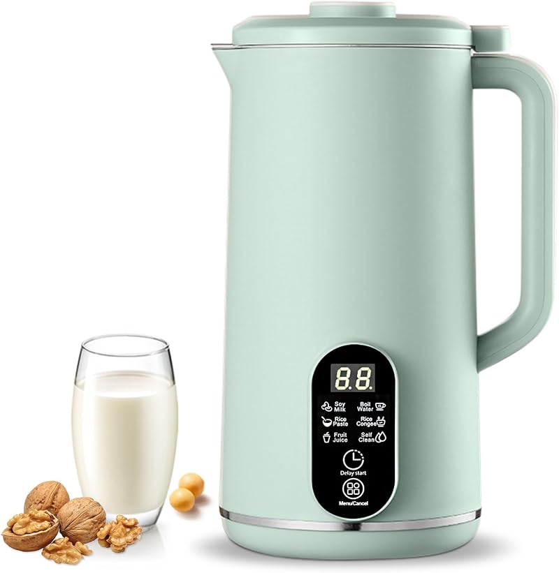 WingFly Soy Milk Maker 650ML, 10 Blades, Self-Cleaning, Green