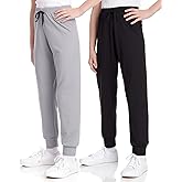 Sweet Hearts Girls Sweatpants - 2 Pack Soft Fleece Athletic Performance Jogger Girls Pants: Made in USA (Sizes 5-18)