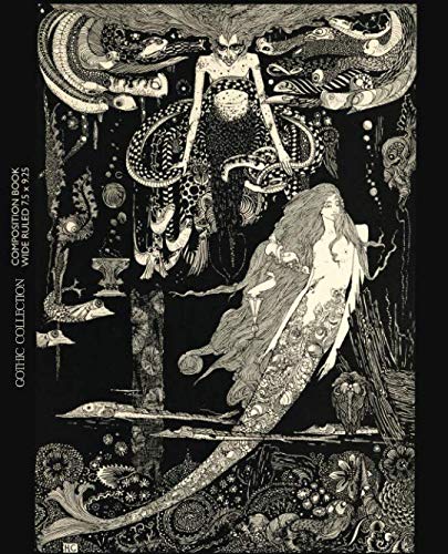 Wide Ruled Composition Book - Gothic Collection: The Sea Witch Mermaid and Sea God on the cover will by New Nomads Press