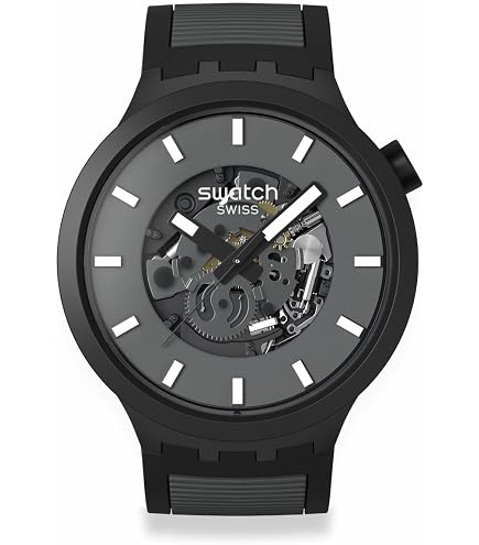 Swatch BIG BOLD グレー Amazon.com: Swatch Big Bold Irony Lacquered Unisex Watch Casual