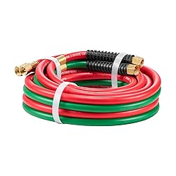 VEVOR Oxygen Acetylene Hose, 1/4-Inch x 15FT Oxy
