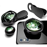 LUXSURE HD Handy Objektiv Set 100°Weitwinkelobjektiv+15X Makro Objektiv+Fisheye Objektiv Fischauge Lens linse für iPhone XS/XS max/xr/X/8 Plus,Samsung Galaxy Note s9/s8/s7
