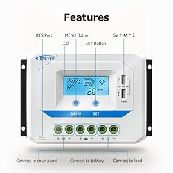 EPEVER Solar Charge Controller 10A 12V/24V Auto