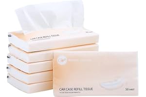 WINOO DESIGN Car Tissue Refills 300 Sheets Facial Tissues Refills for Car Visor Tissue Holder, Travel Tissue Tubes Box Container Perfect Fit for Car Cup Holder